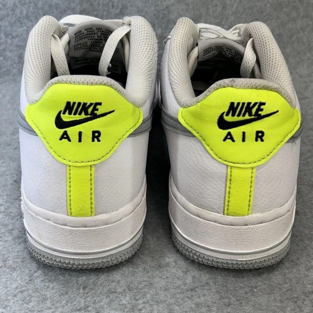 Nike Air Force 1 Low GS White Grey Volt Youth 7Y FN3875-101‎ Shoes
